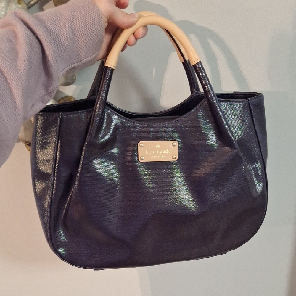 Kate Spade Iridescent Navy Tote Bag